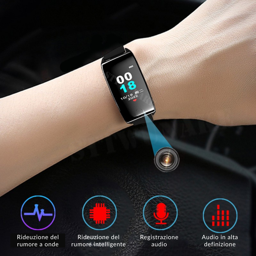Sentinel 360™ - Smart watch registratore portatile 8 GB